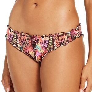 SUNDAZED PYTHON MULTI Reptilia Printed Mermaid Cheeky Bikini Bottom, US Large